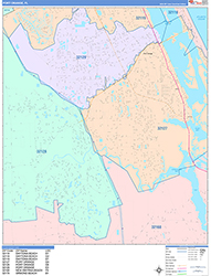 Port Orange Wall Map Color Cast Style 2026